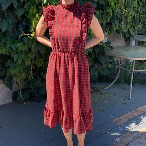 Union Vtg 1970’s Popi MIDI Made in USA prairie style sleeveless dress sz Small